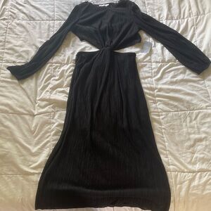 Lush Black cut out midi dress